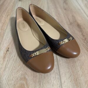 Michael Kors Tan and Gold Women's Loafers
